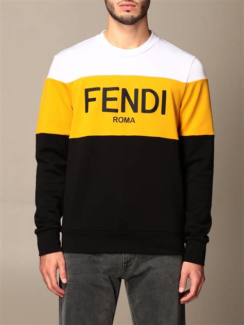 felpa logo fendi uomo|FENDI .